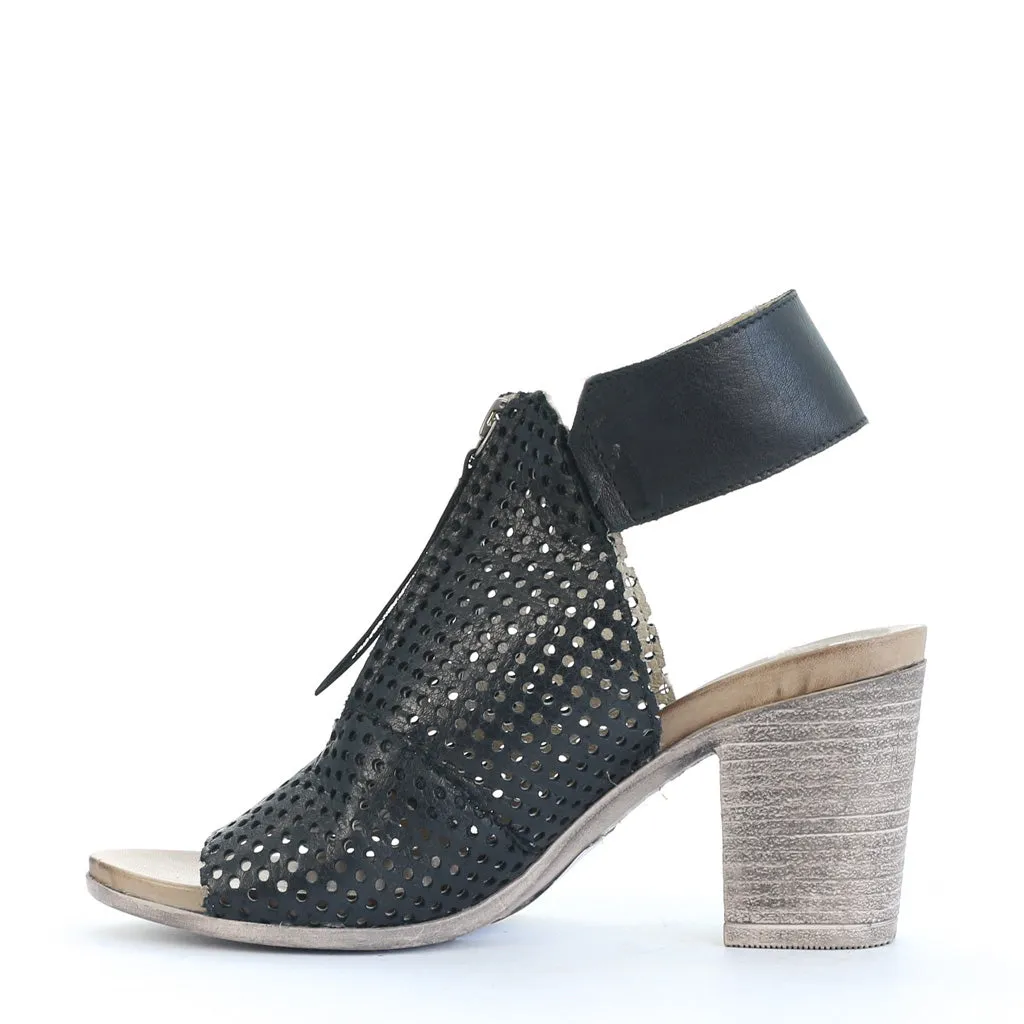 STARRO LEATHER HEEL SANDALS