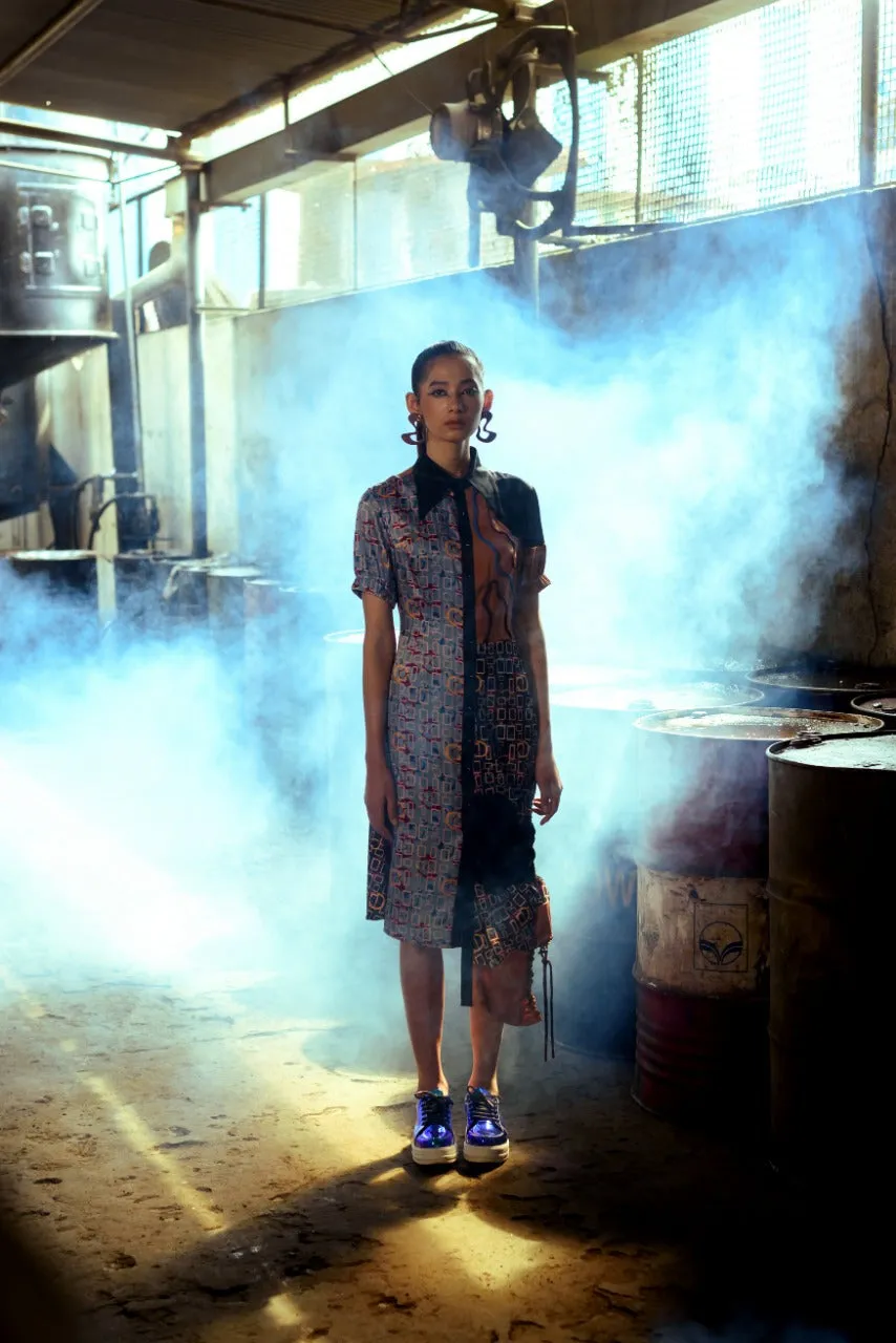 Torment Half and Half Shirt-Dress