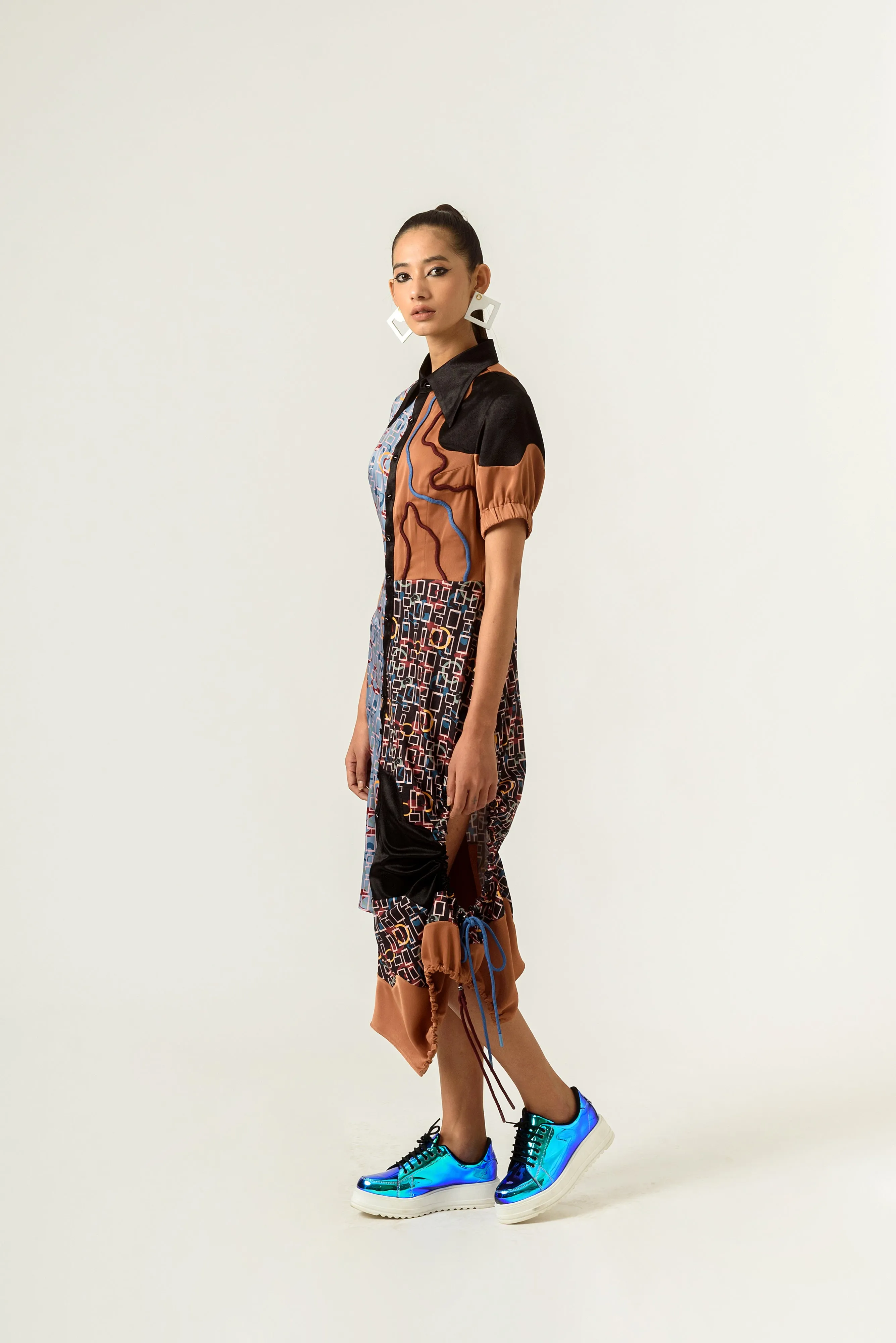 Torment Half and Half Shirt-Dress
