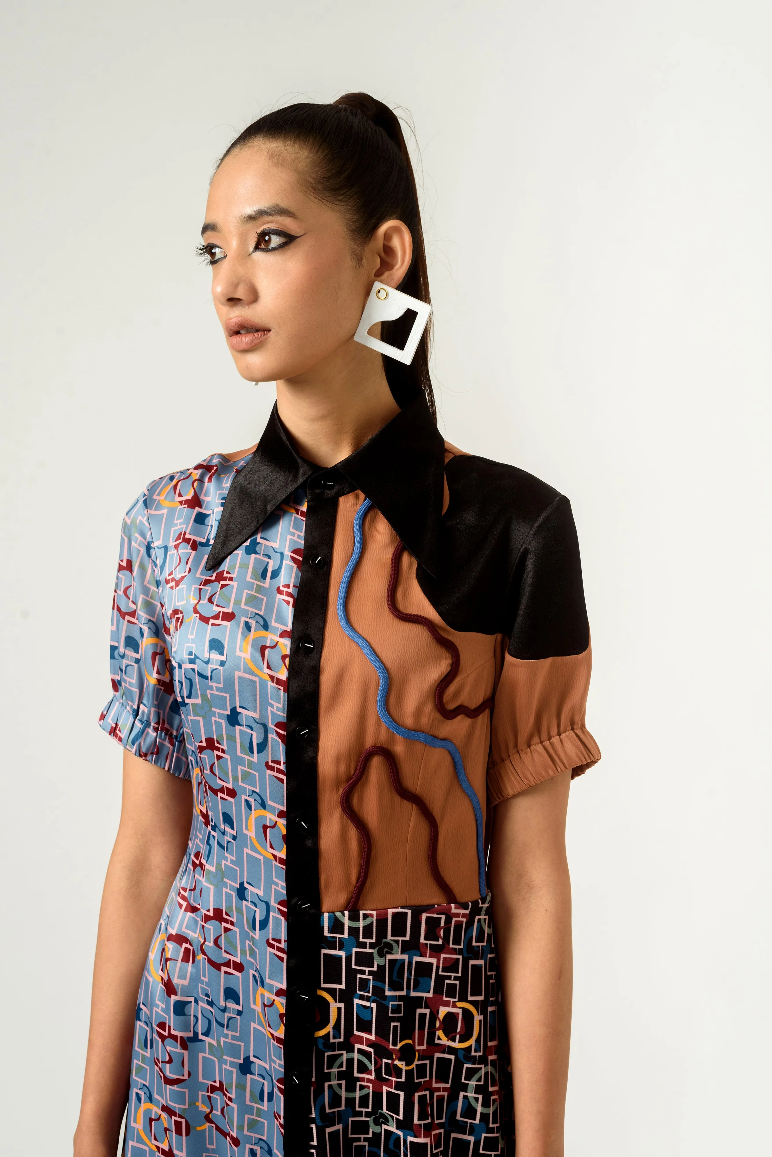 Torment Half and Half Shirt-Dress
