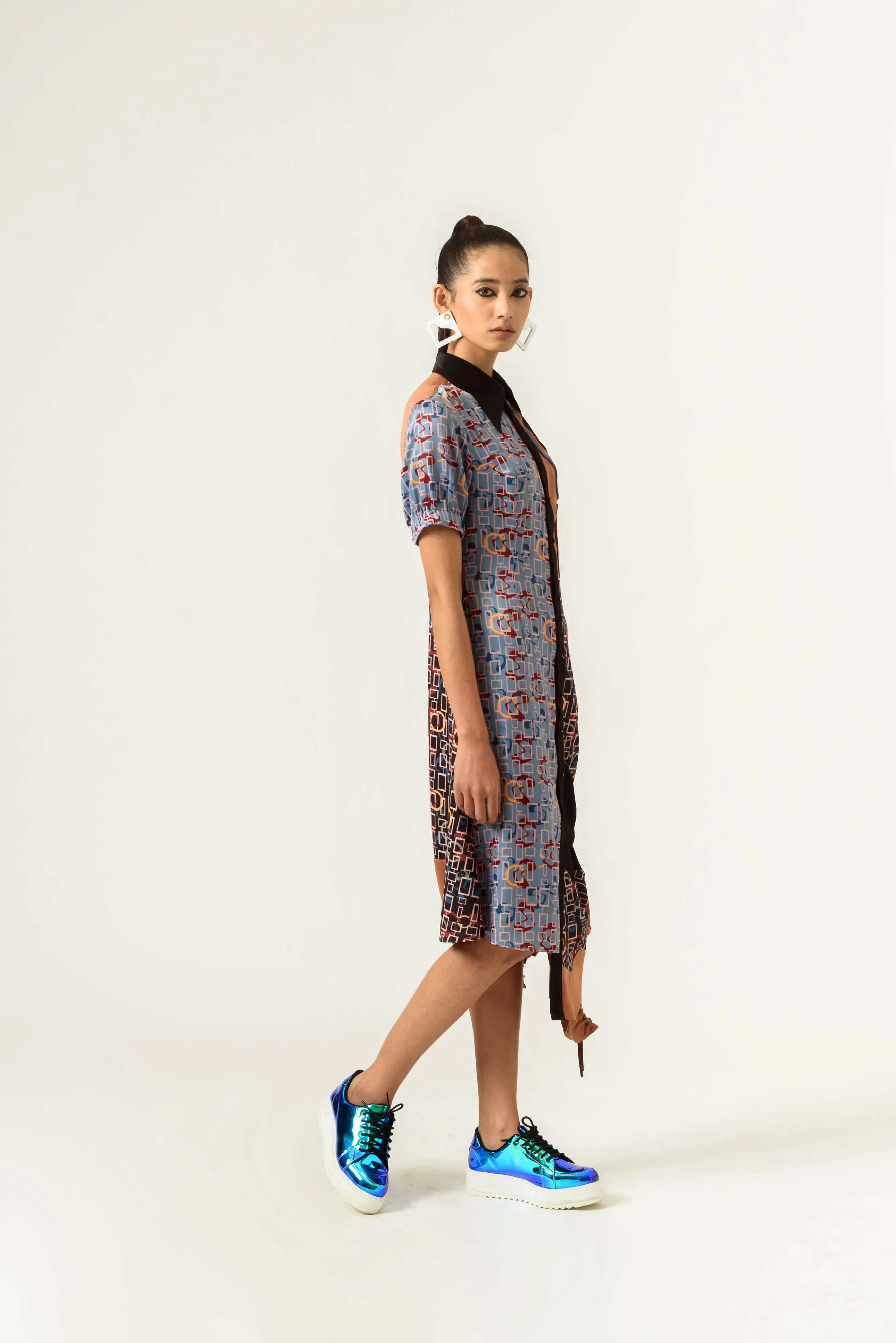 Torment Half and Half Shirt-Dress