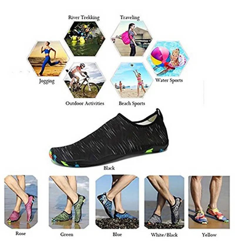 Unisex Water Shoes for Swim Beach Garden #Black