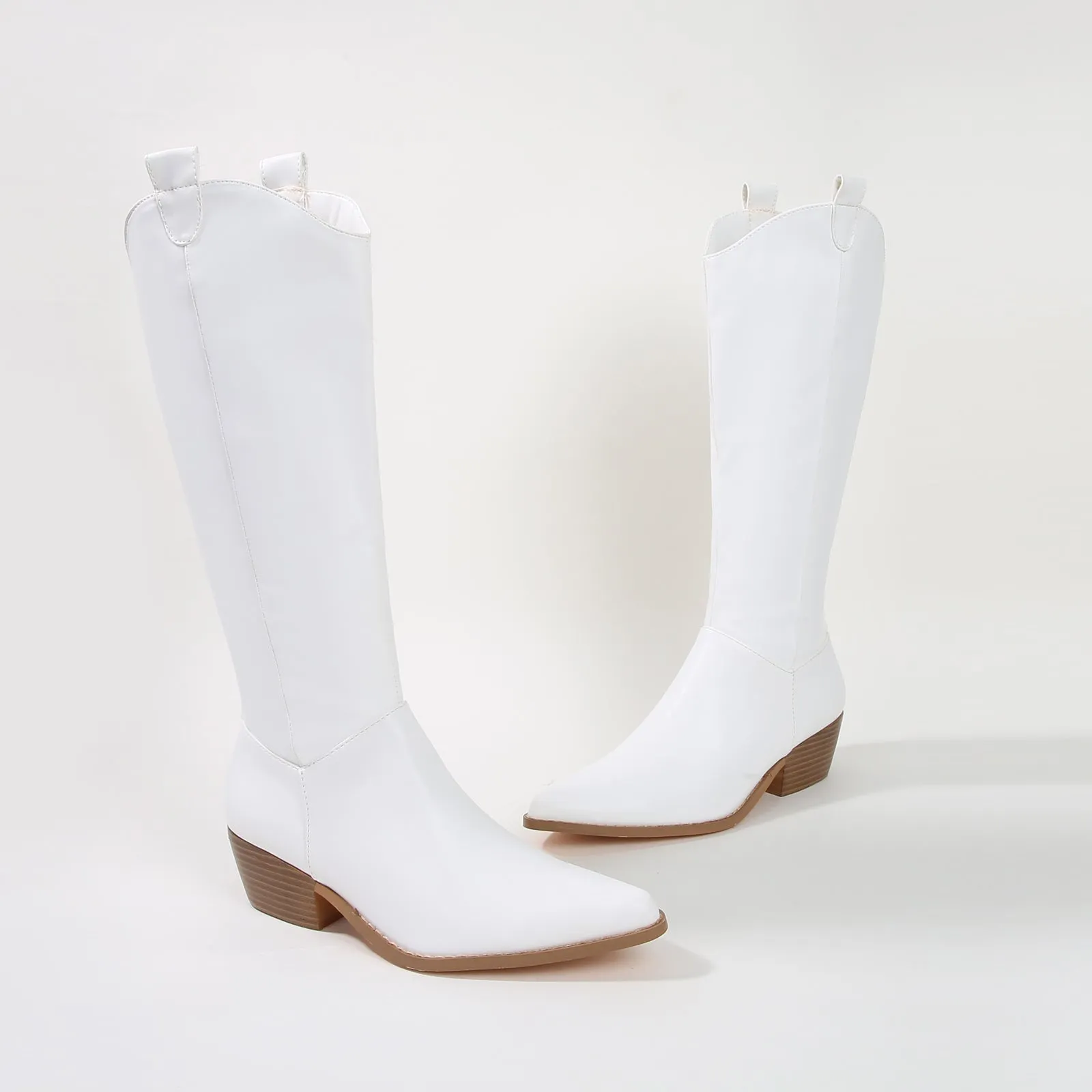 Vanessa Minimalist Mid-Calf Western Boots