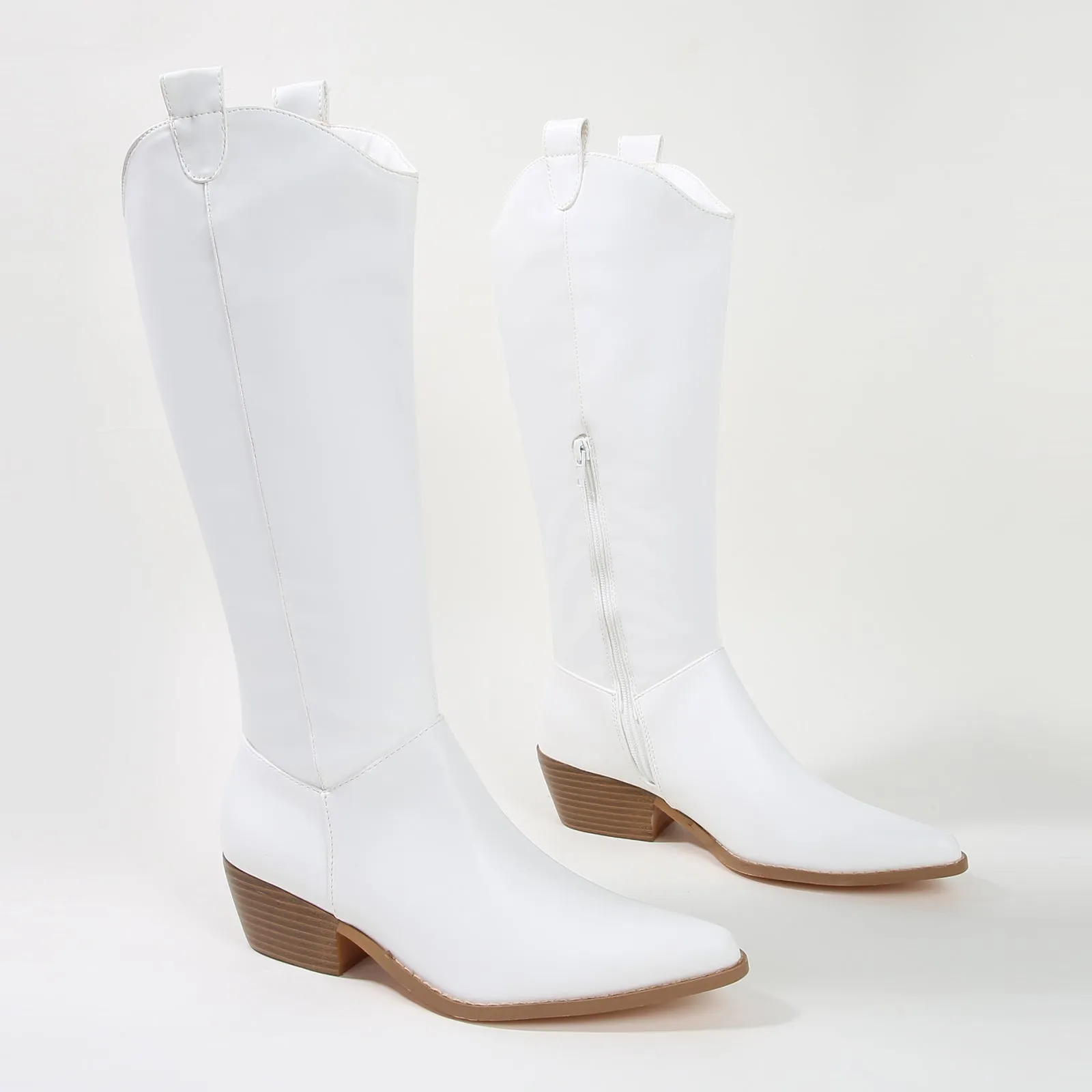 Vanessa Minimalist Mid-Calf Western Boots