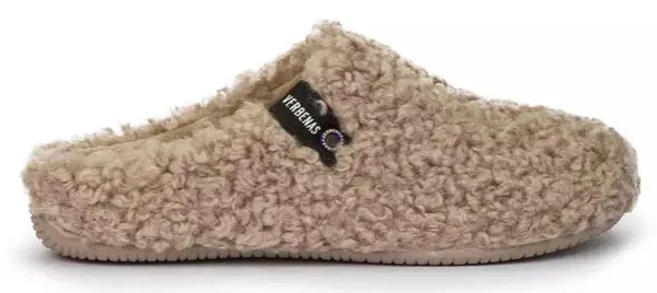 Verbenas York Curly Slippers Camel