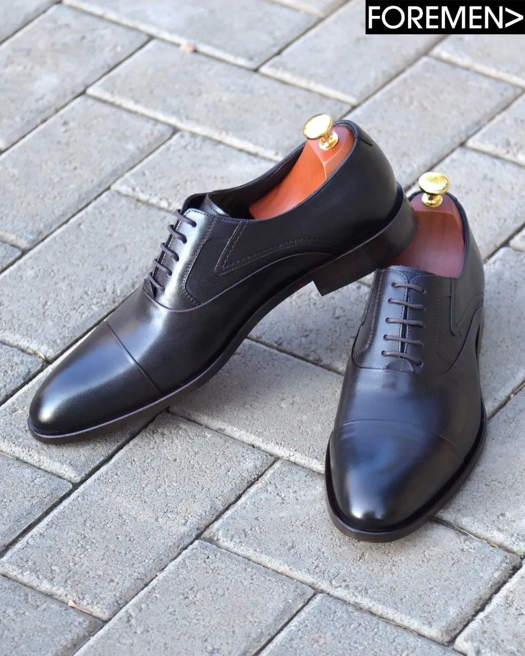WINDSOR | Coffee Leather Sole Oxfords