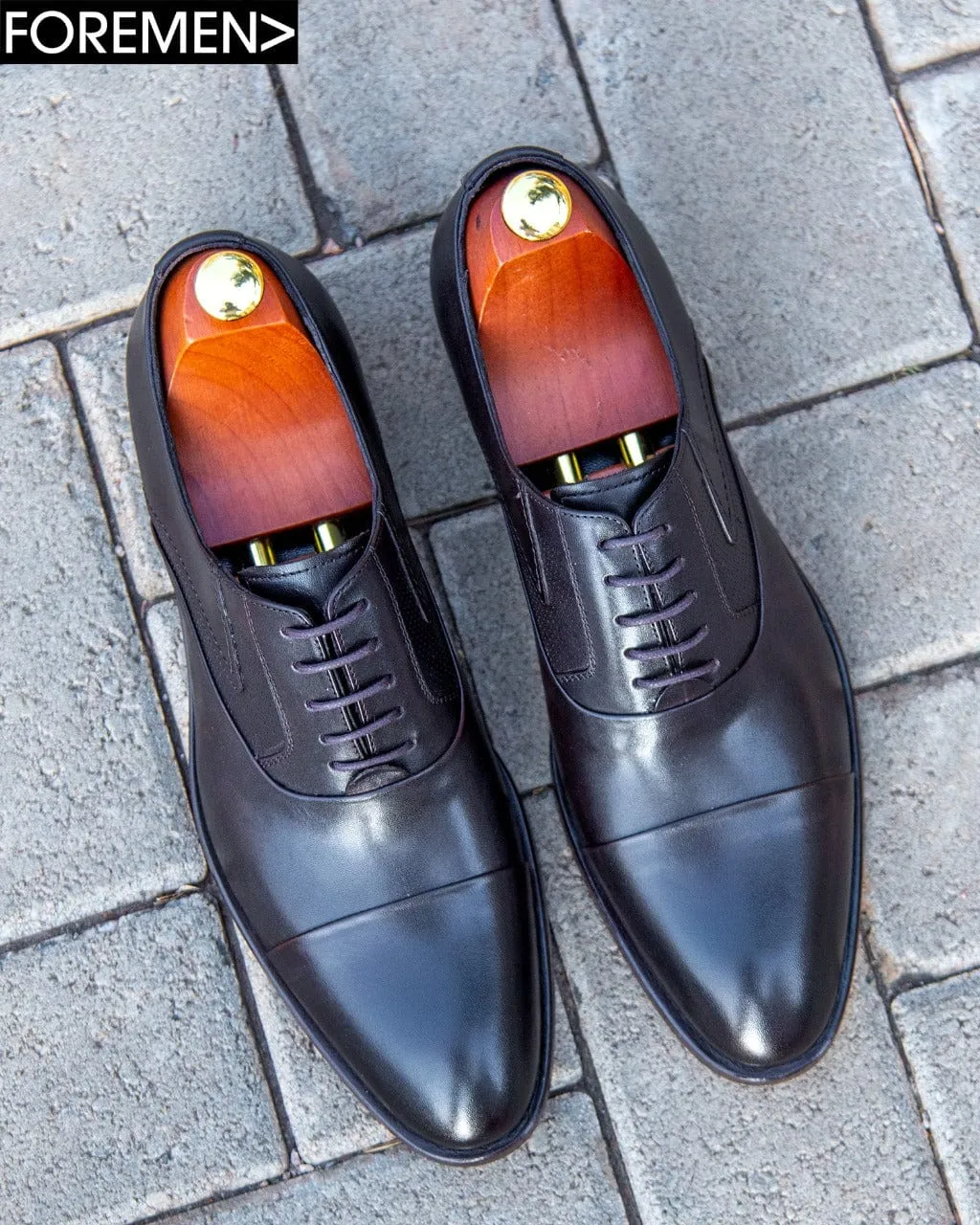 WINDSOR | Coffee Leather Sole Oxfords